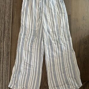 Striped Wide-Leg Pants